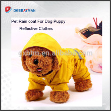 Manteau de pluie d&#39;animal familier de mode pour le chien chiot / vêtements imperméables de veste imperméable à capuchon / vêtements réfléchissants